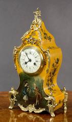 French Vernis Martin Mantel Clock