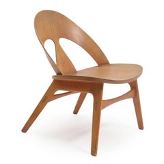 Borge Mogensen-Cherry Lounge Chair, Denmark, 1950