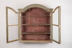 18th Century Wall Cabinet from the Rococo Period with Showcase Doors