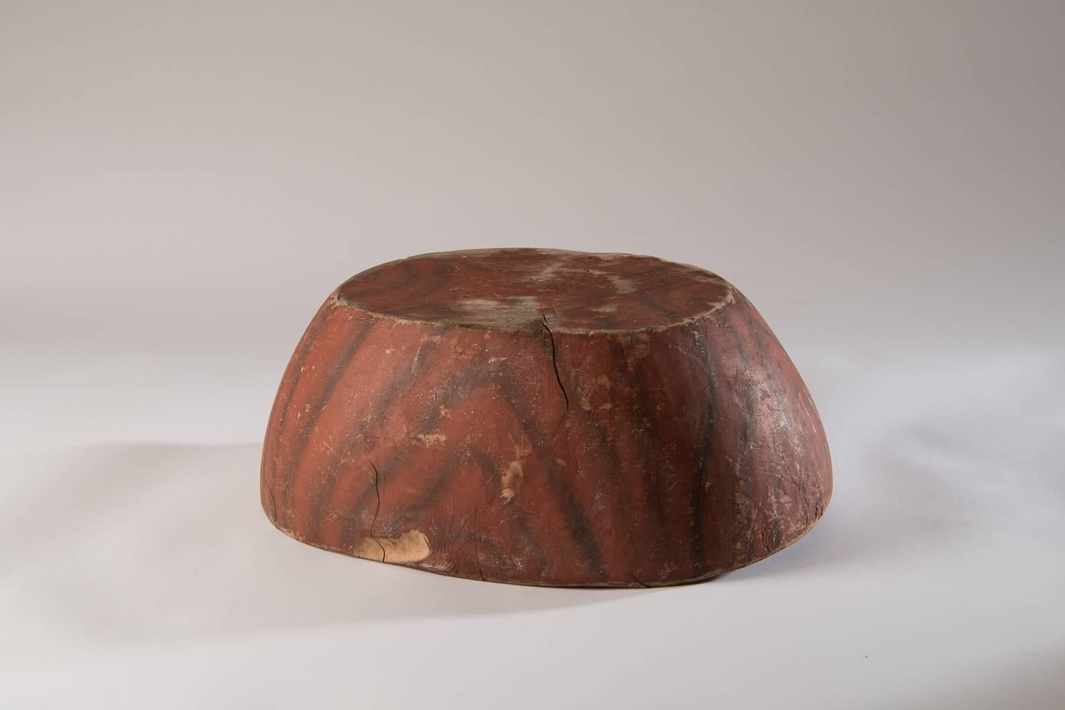 Painted Swedish Root Bowl from the 19th Century