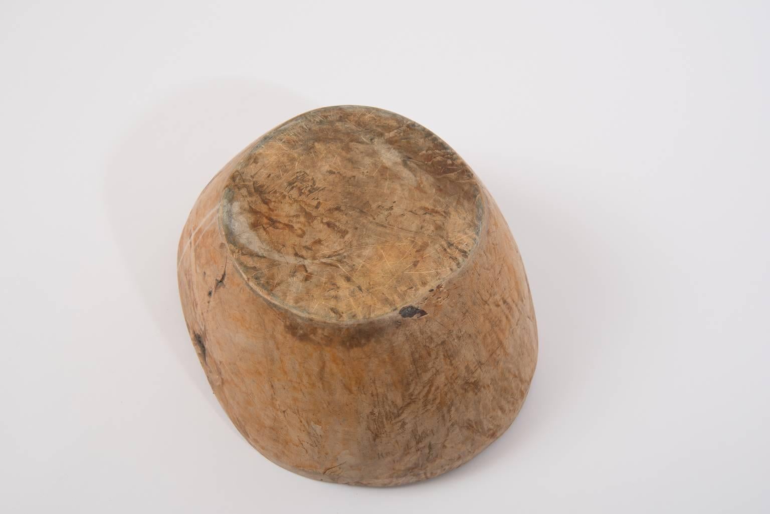 Birch 19th Century Large Swedish Root Bowl with Fantastic Patina