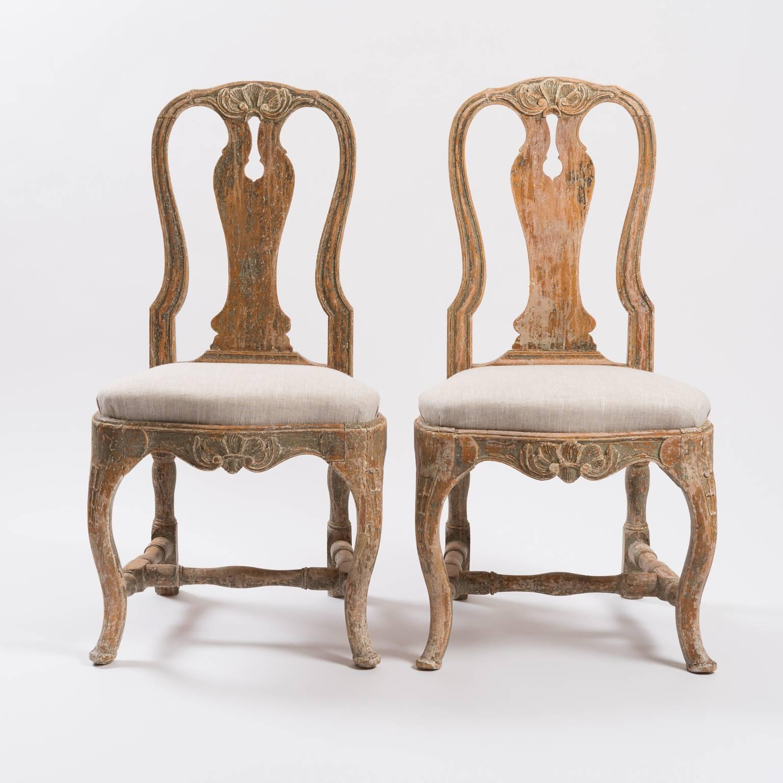 Schwedische Rokoko-Stühle des 18. Jahrhunderts im Zustand „Gut“ im Angebot in Kramfors, SE