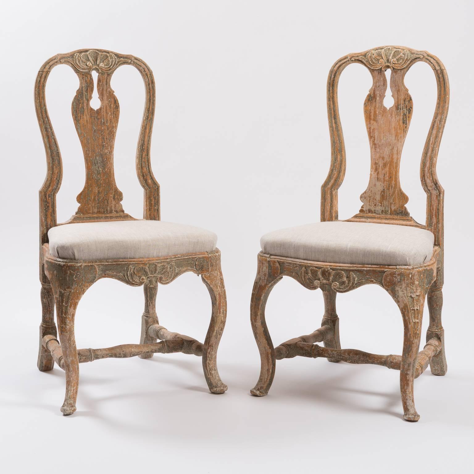 18th Century Swedish Rococo Chairs In Good Condition For Sale In Kramfors, SE