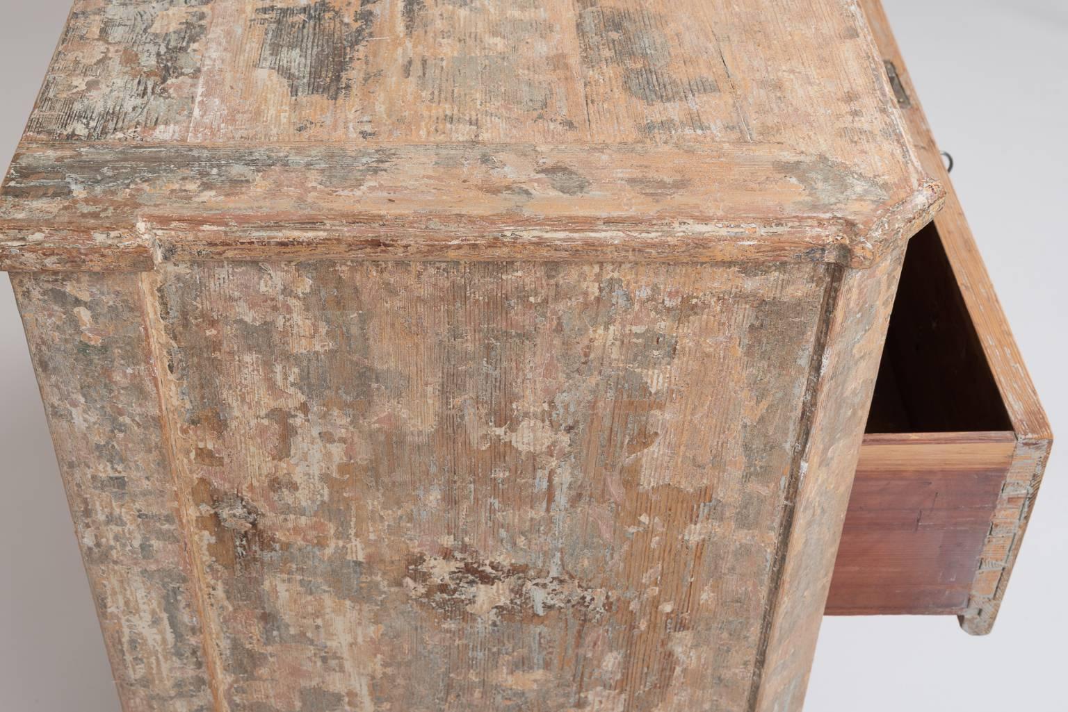 Late 18th Century 18th Century Gustavian Chest of Drawers with Rustic Original Patina