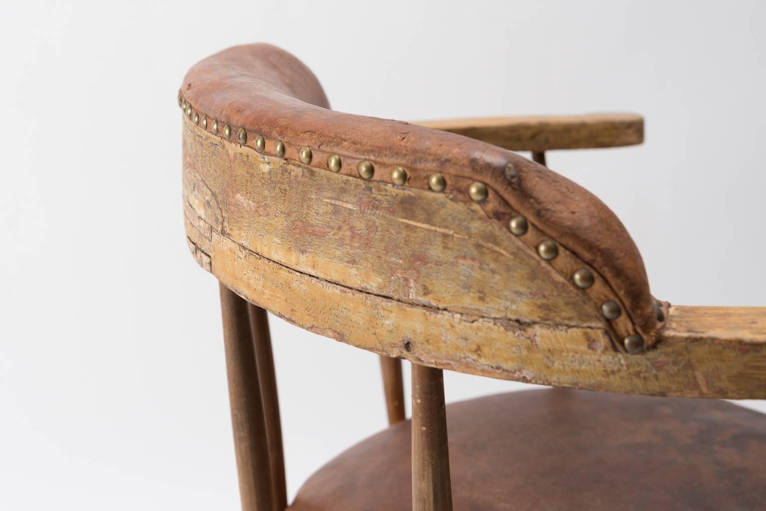 Pine 19th Century Gustavian Swivel Chair