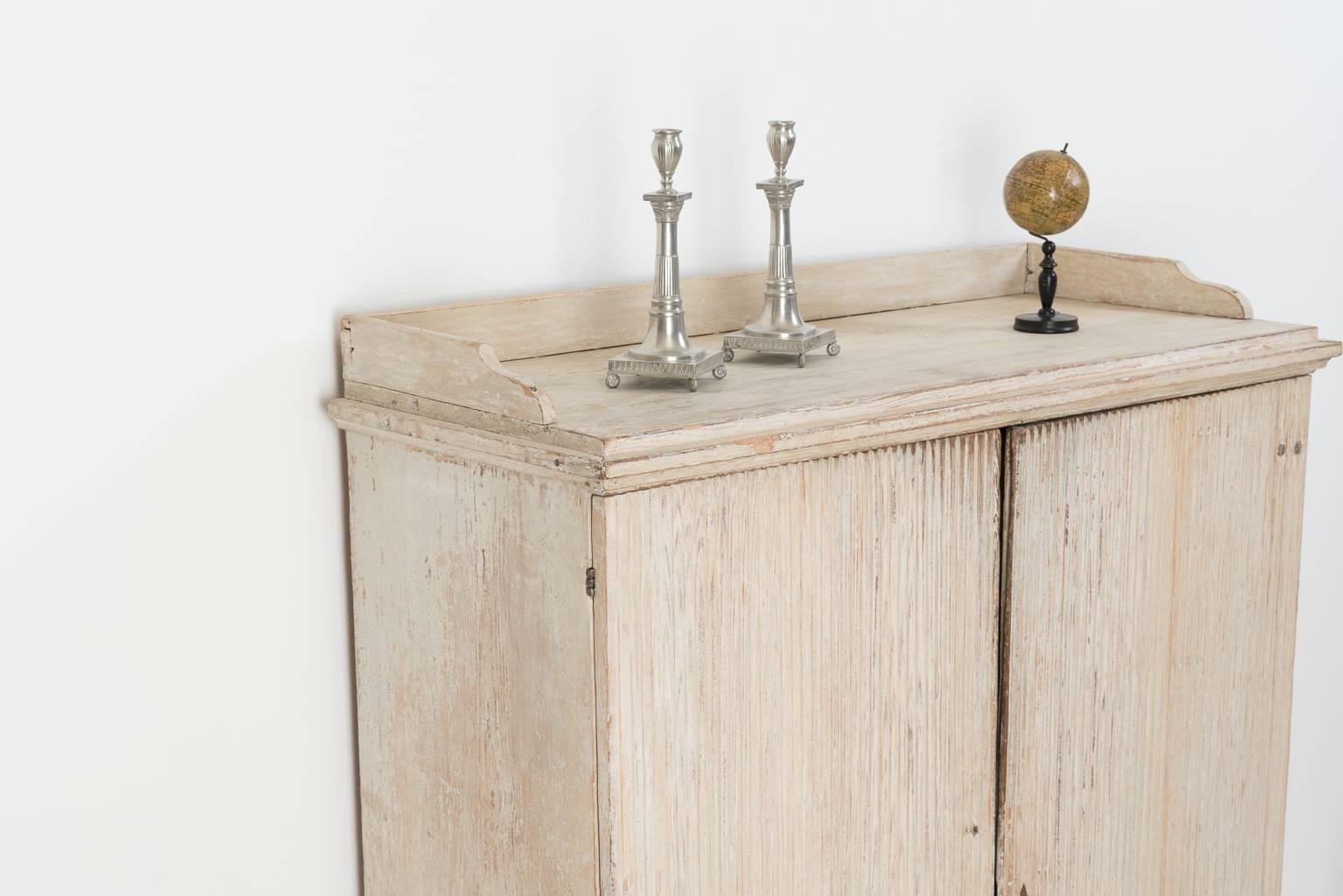 Painted 18th Century Provincial Gustavian Sideboard with Original Paint