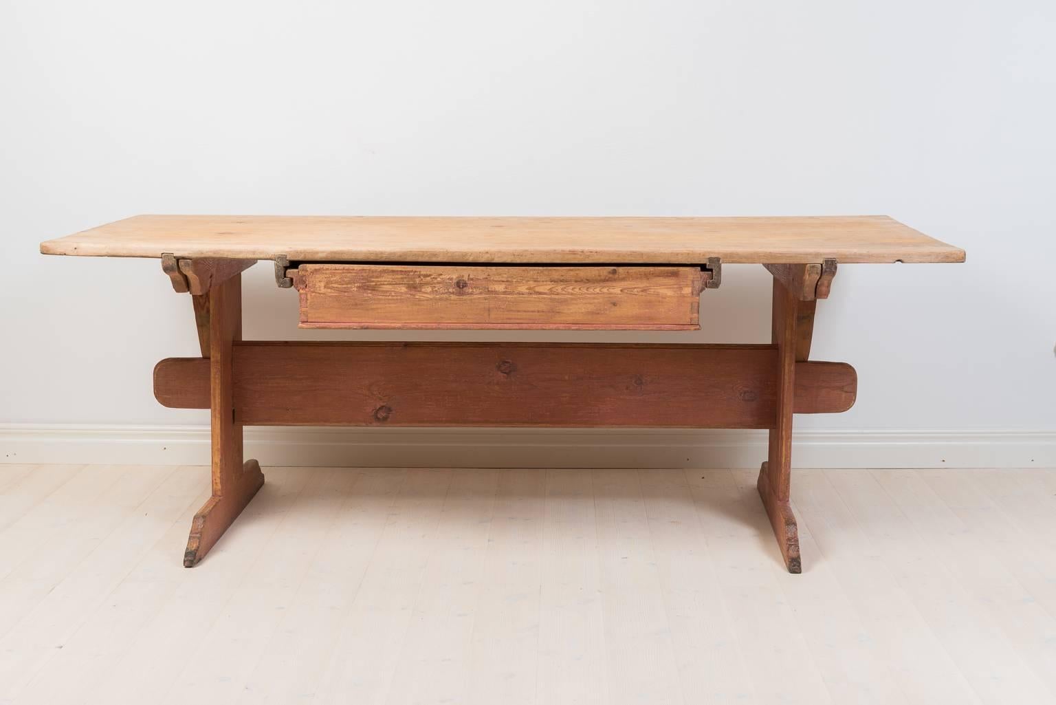 Swedish Farm House Table from the 1800s with Original Patina 2