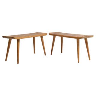 Vintage Scandinavian Modern Solid Wooden Stool at 1stDibs