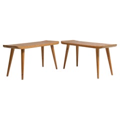 Scandinavian Modern Carl Malmsten Visingsö Solid Pine Stools