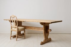 Early 19th Century Country House Dining Table, Genuine Made in Northern Sweden