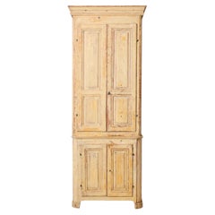 Antique Tall Narrow Pine Cabinet from Northern Sweden, Circa 1810-1820