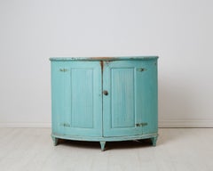 Antique Gustavian Corner Sideboard, Solid Pine, Northern Sweden, Circa 1790