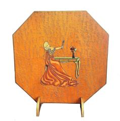 English Art Deco Decorative Bird's-Eye Maple Veneer Fire Guard Screen 9
