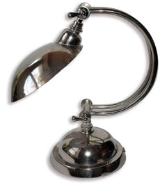 Superb 1930s Art Deco Machine Age Chrome Desk Lamp