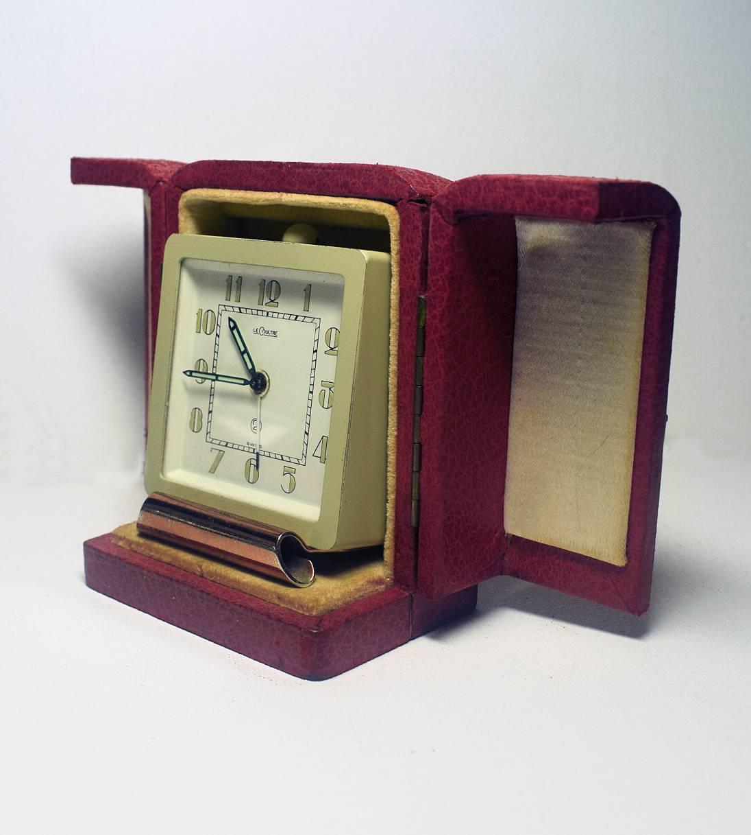 20th Century Rare Art Deco Clock by Jaeger-LeCoultre, circa 1930