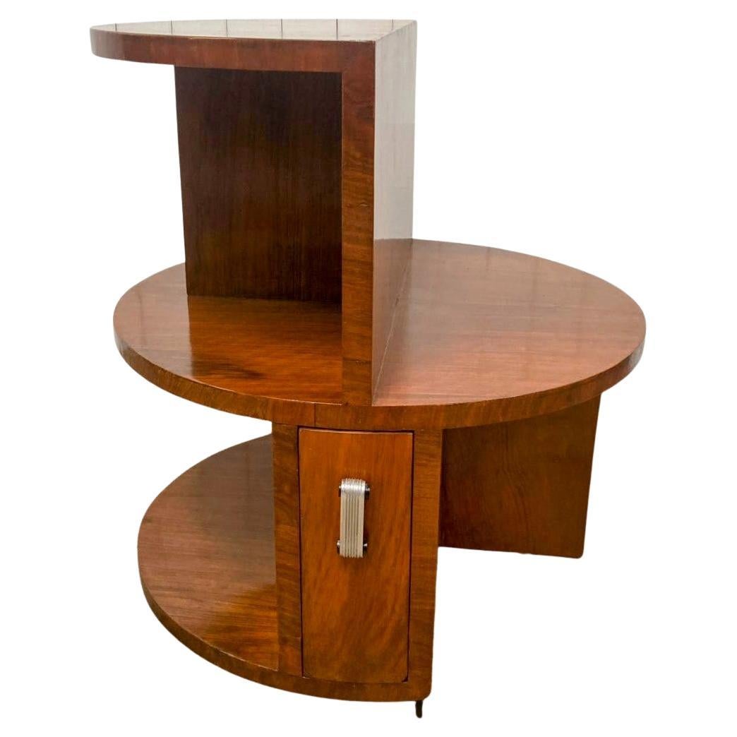 Art Deco English Burl Walnut Sectional Table For Sale