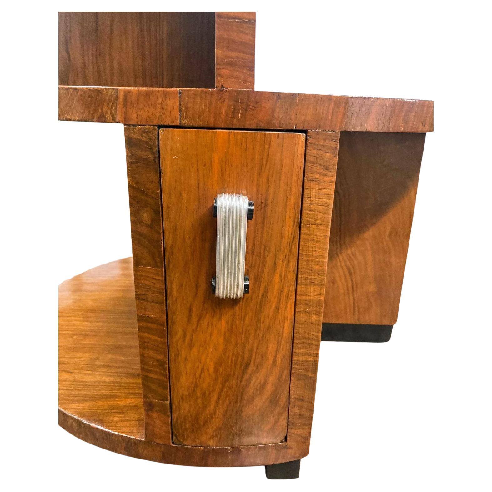 20th Century Art Deco English Burl Walnut Sectional Table For Sale