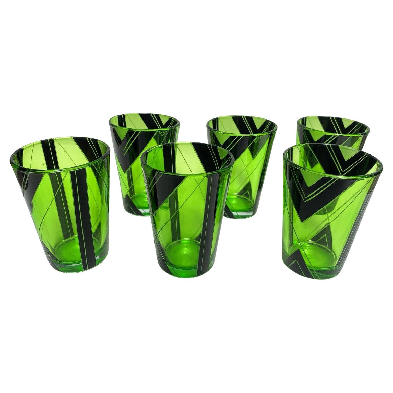 Art Deco Stunning Pitcher Set with 6 Matching Glasses, circa 1930 For Sale 3