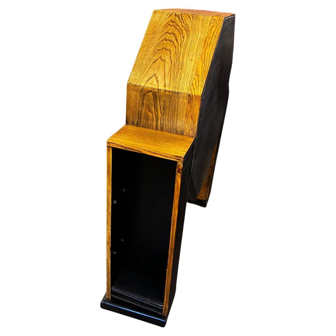 This is a fabulous opportunity to acquire a genuinely rare design Art Deco display cabinet, this being one of the best examples in figured walnut. If you want a focal point or a wow factor in a room then this is just the ticket. Not only does it