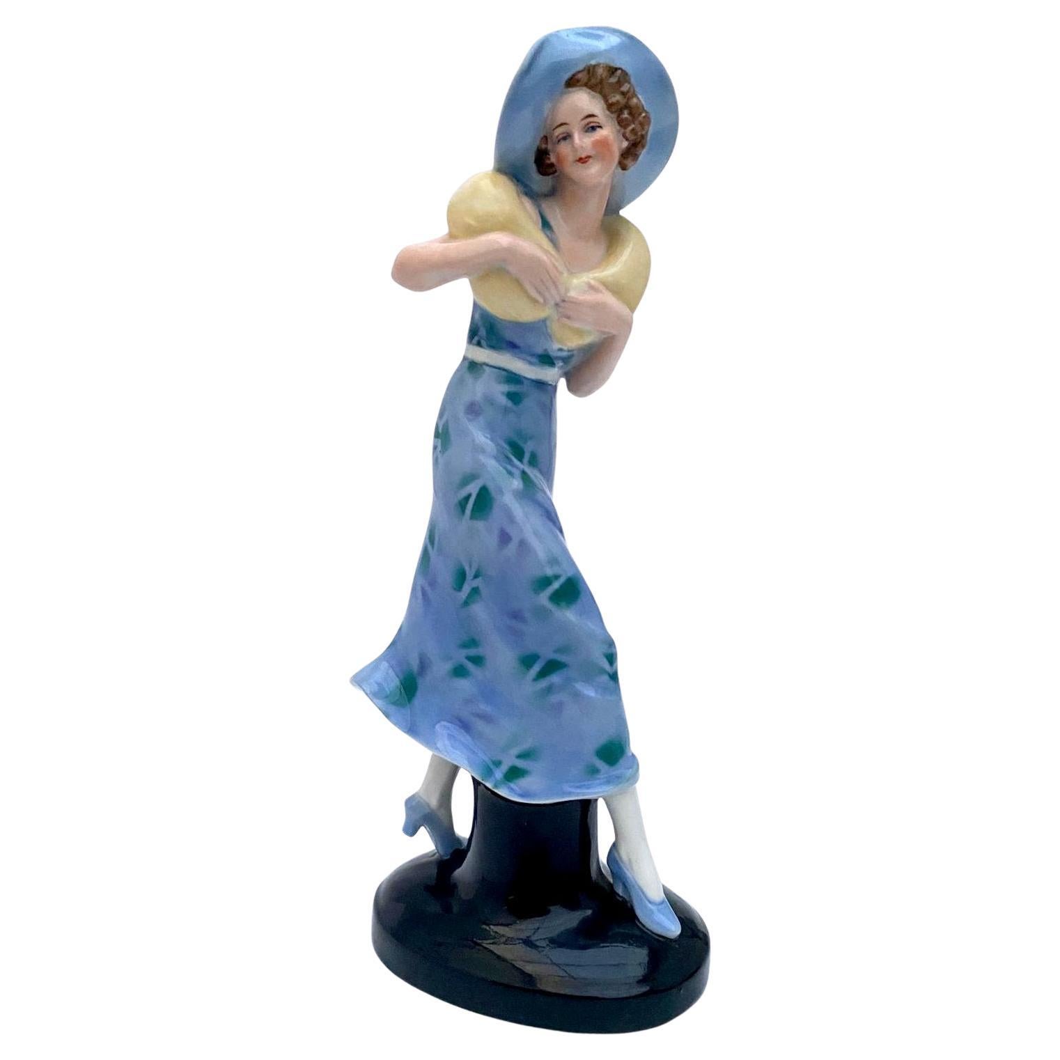 Figurina di bella ragazza flapper in stile Art Deco di Wagner
Apel, c1935