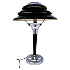Modernist Machine Age Art Deco Chrome Desk Lamp, c1930