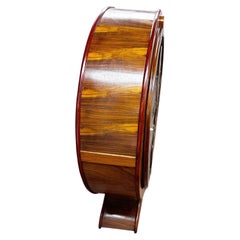 Art Deco Circular Walnut Vitrine Display Cabinet, English, c1930