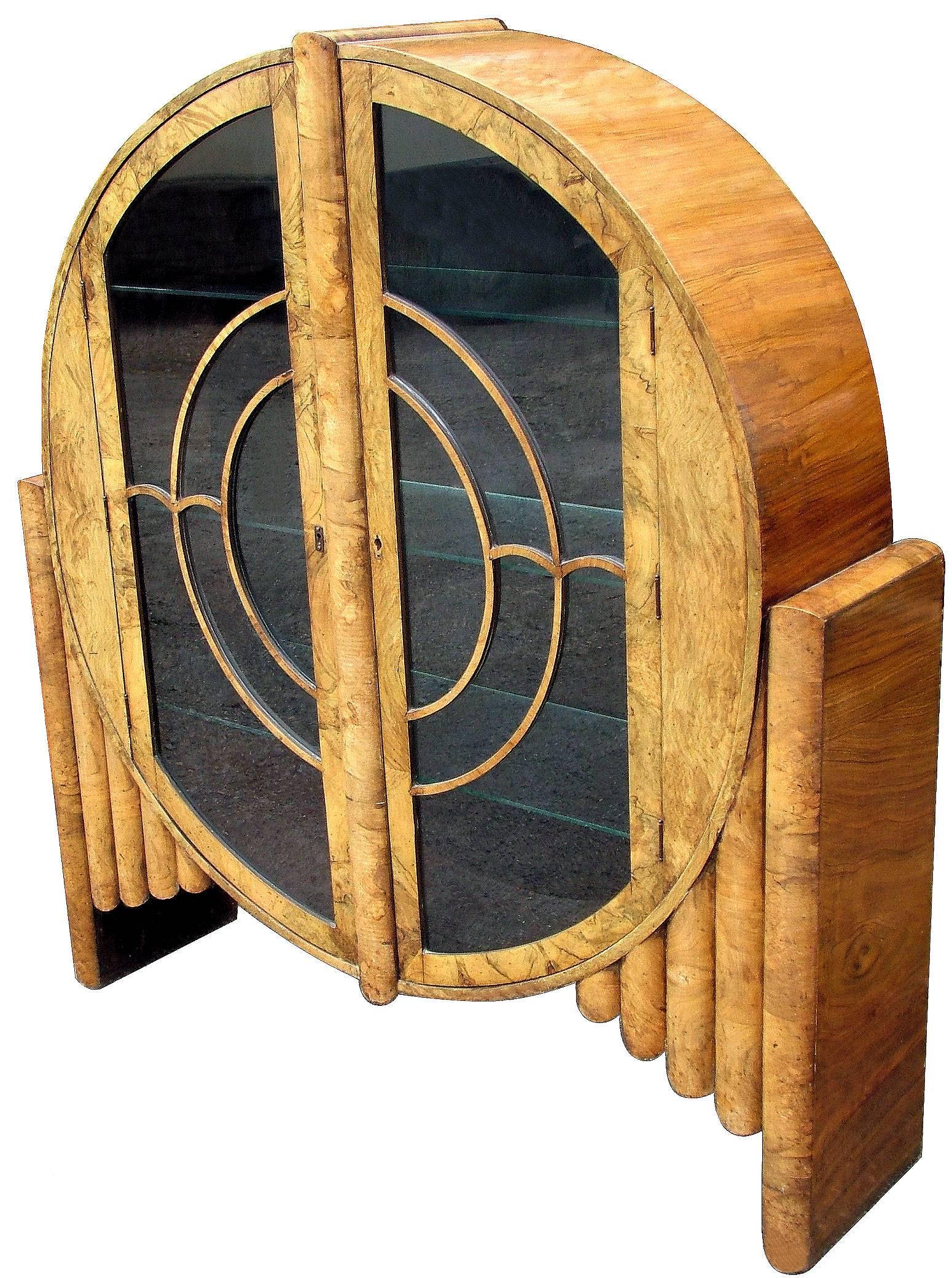 Art Deco Rocket cabinet.

Very rare example of what is considered the 'daddy' of all Art Deco display cabinets is this Rocket cabinet. This particular one is even more scarce example of the rocket cabinet having just a slightly different take on