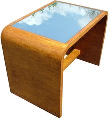 Art Deco Modernist Occasional Table in Birds Eye Maple