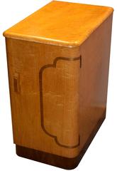 1930s Art Deco Blonde Bedside Cabinets or Tables