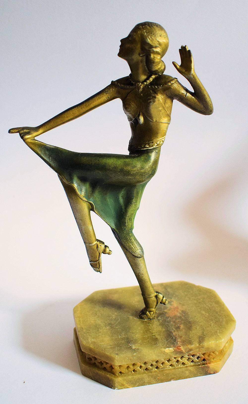 Austrian Art Deco Josef Lorenzl Female Dancing Figurine