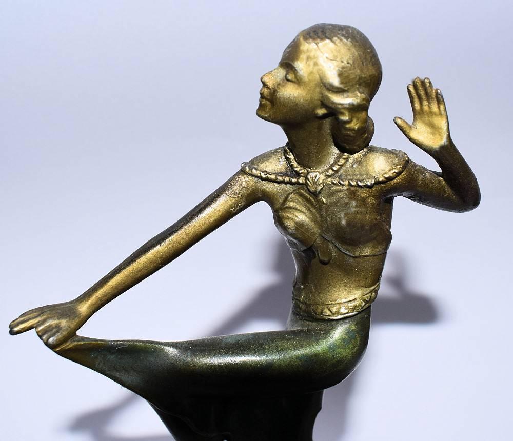 Cold-Painted Art Deco Josef Lorenzl Female Dancing Figurine