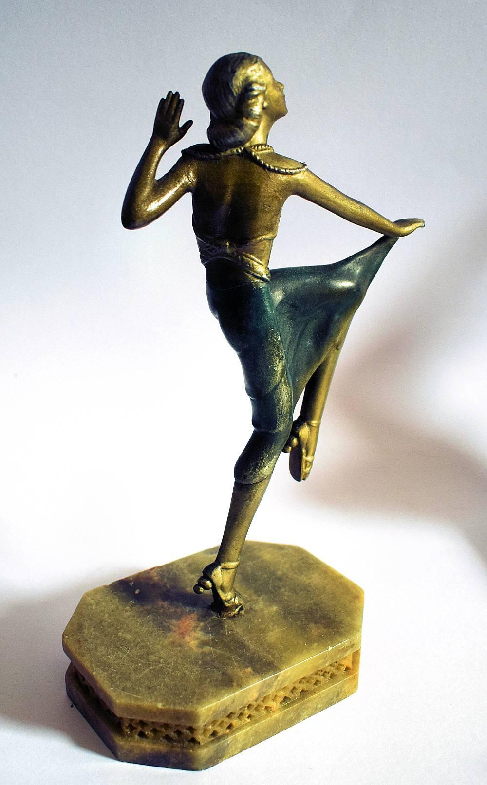Art Deco Josef Lorenzl Female Dancing Figurine In Good Condition In Devon, England