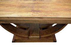 1930s Art Deco U-Base Dining Table in Walnut