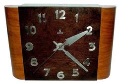 English 1930s Art Deco Wall Clock by Siemens