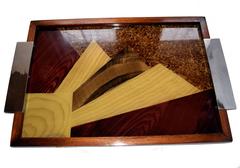 Superb 1930s Art Deco Geometric Large Serving Tray