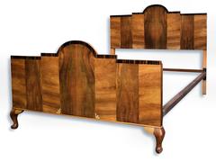 Original 1930s Odeon Art Deco English Double Bed