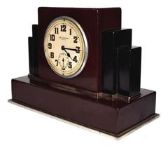 Skyscraper Art Deco Bakelite Clock by Ericsson