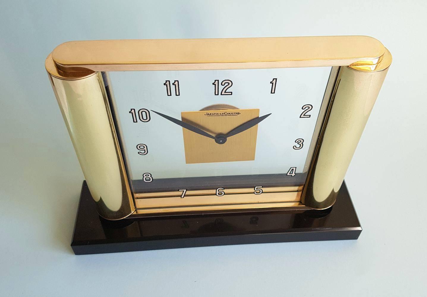 Swiss  Rare Art Deco Clock by Jaeger-LeCoultre  c1930