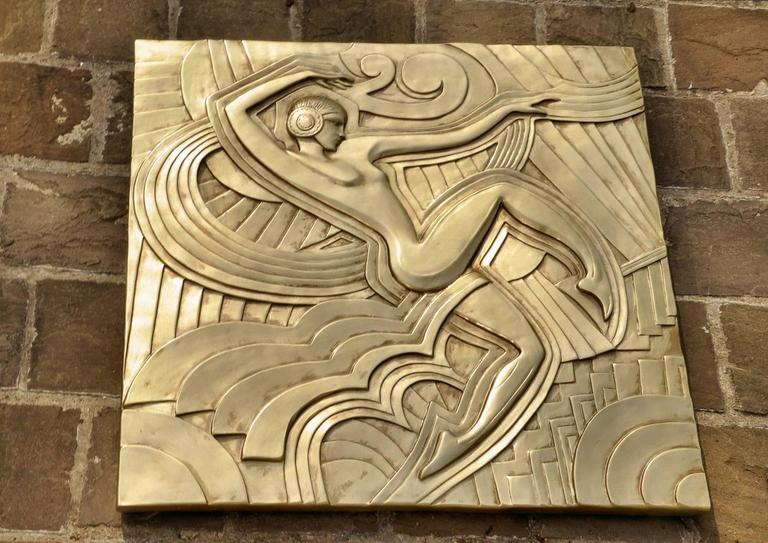 Art Deco 'Folies Bergeres' Wall Plaque at 1stDibs art deco plaque