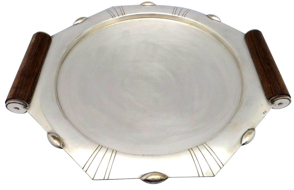 Modernist Art Deco Silver Plated Comport Coupe, circa 1930 In Excellent Condition In Devon, England