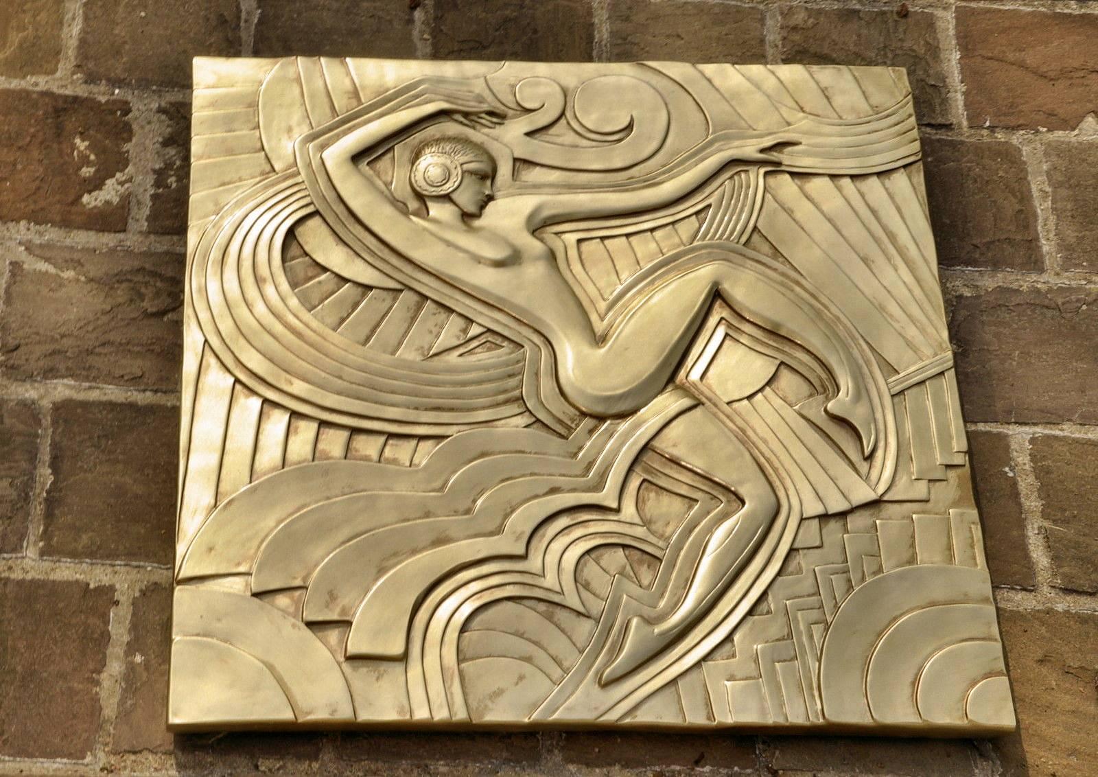 This is a super rare opportunity to acquire one of these beautifully reduced versions of the facade bas-relief of the Folies-Bergeres cabaret by Maurice Picaud aka Pico (1900-1977). 
He was a French architect, interior designer and one time