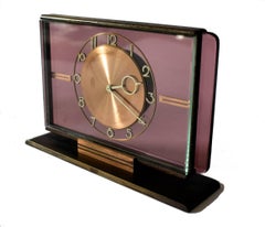 Art Deco Glass Clock by Kienzl