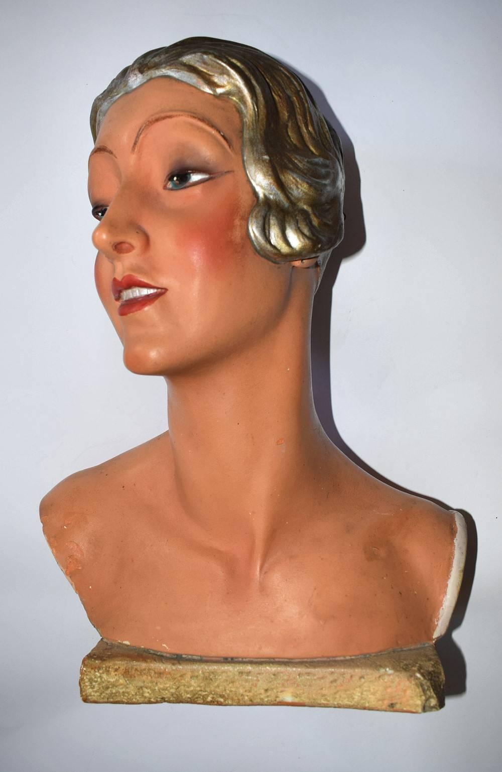 Great Britain (UK) Rare 1930s Art Deco English Female Shop Mannequin