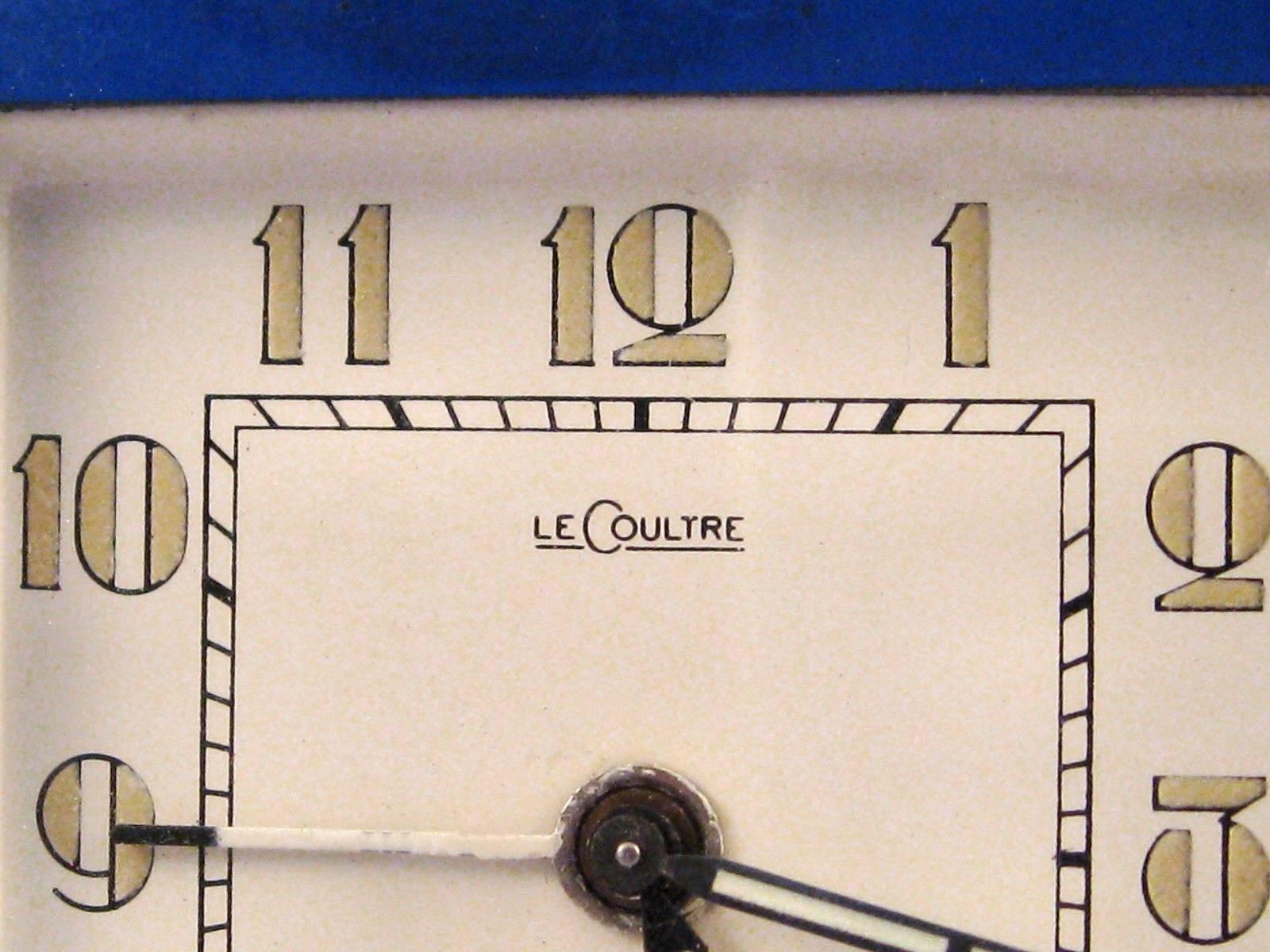 Rare Art Deco Clock by Jaeger-LeCoultre, circa 1930 In Excellent Condition In Devon, England