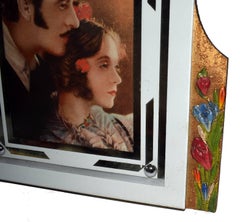 English Art Deco Barbola Picture Frame