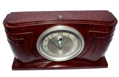 Art Deco Bakelite Streamline Clock by Japy France