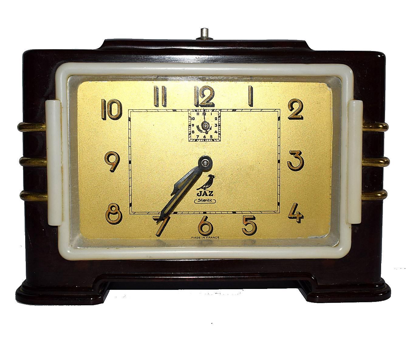 French Art Deco Bakelite Jaz Clock 1