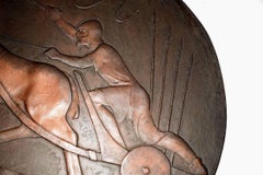 Olympia Plaque Werbung Art Deco Chariot Gladiator