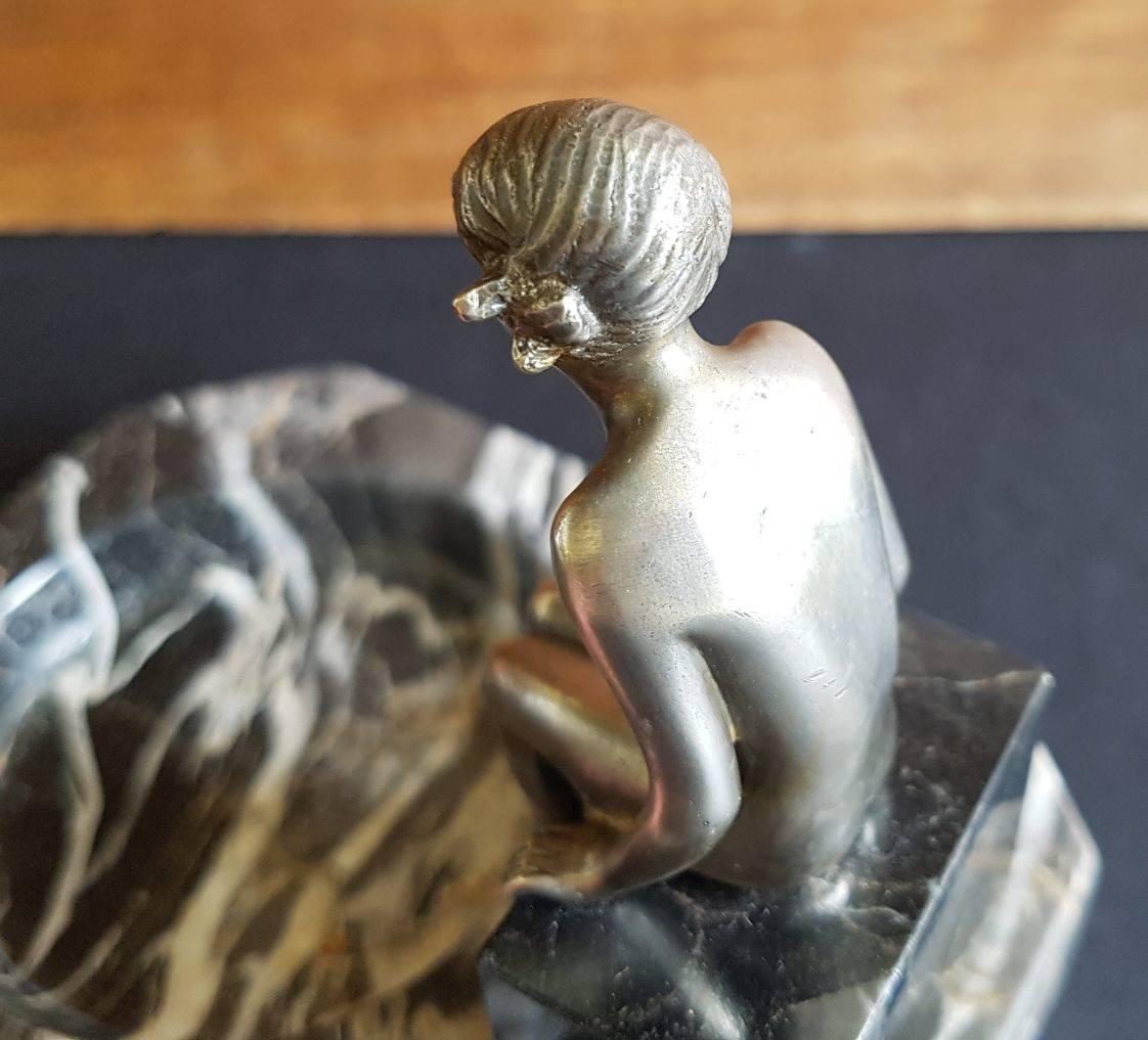 European Art Deco Austrian Bronze of Nude Attributed to Lorenzl