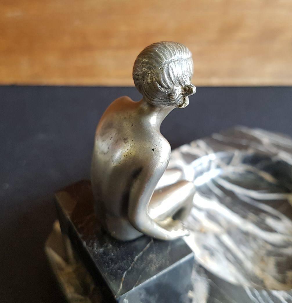 Art Deco Austrian Bronze of Nude Attributed to Lorenzl In Excellent Condition In Devon, England